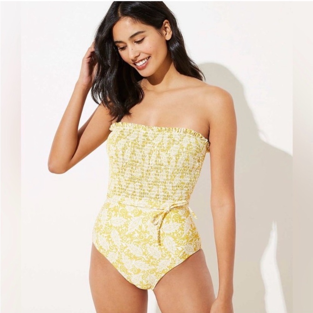 LOFT Yellow Paisley Women's One Piece with All Accessories